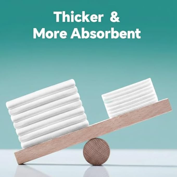 KASTWAVE DISPOSABLE FACE TOWELS, 100% COTTON FACIAL TISSUES FOR DRY & WET USE, FACIAL WASH CLOTH FOR SENSITIVE SKIN, SUPER SOFT & THICK FACIAL TOWELS FOR ADULTS AND BABY, MAKEUP REMOVER DRY WIPES, 600 COUNT - Image 3